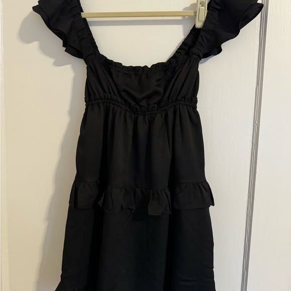 WeWoreWhat - Short black flowy dress - Like New - Picture 1 of 3